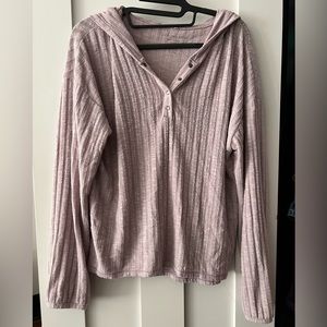 American Eagle soft &sexy plush hooded henley